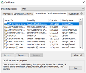 Import Cert