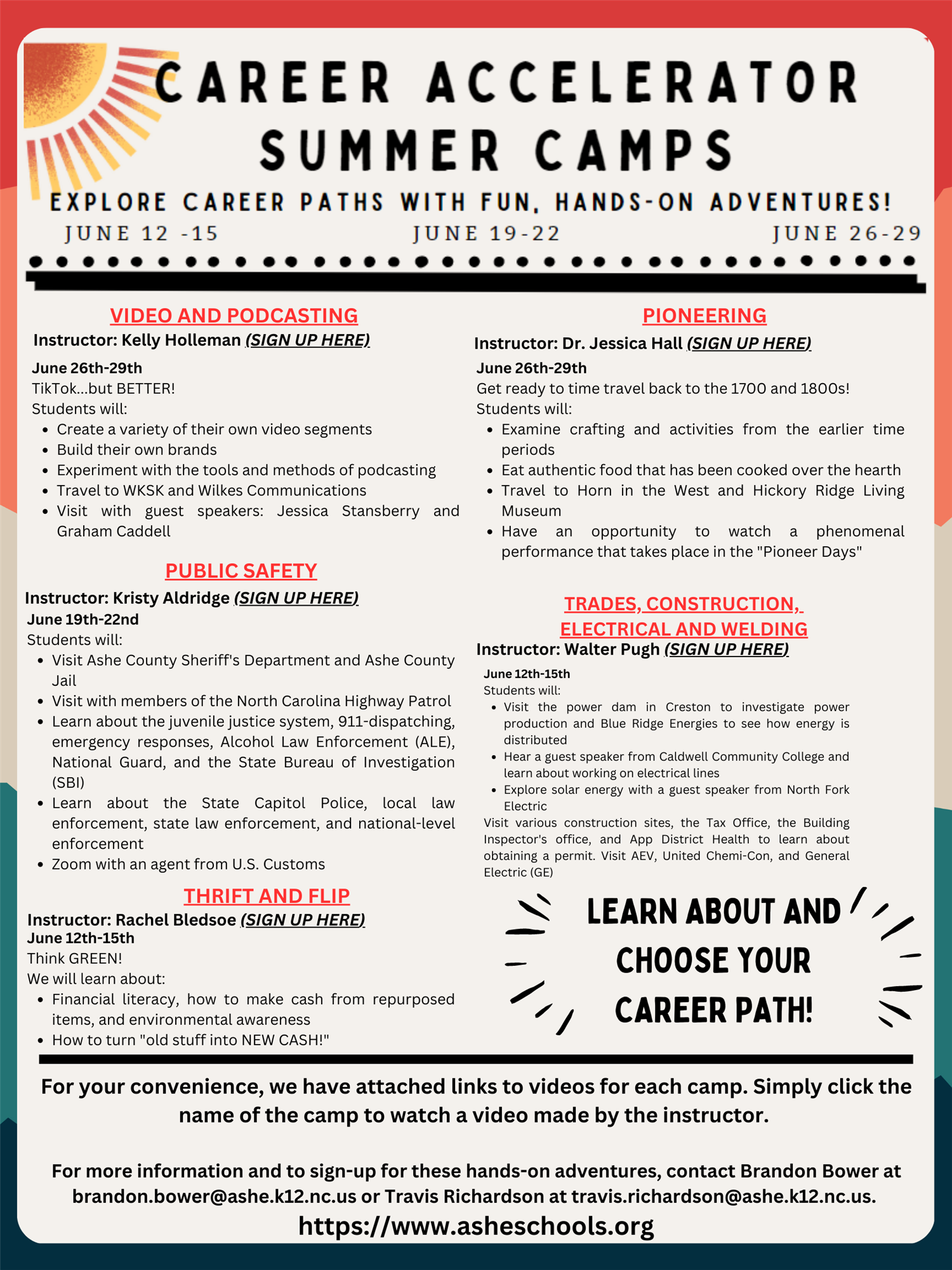 Learning Camps information page 2